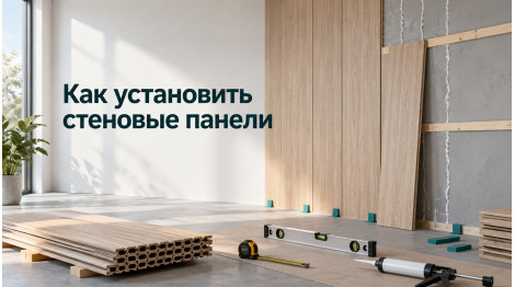 Как установить стеновые панели