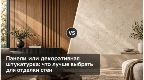 Панели или декоративная штукатурка: что лучше выбрать для отделки стен