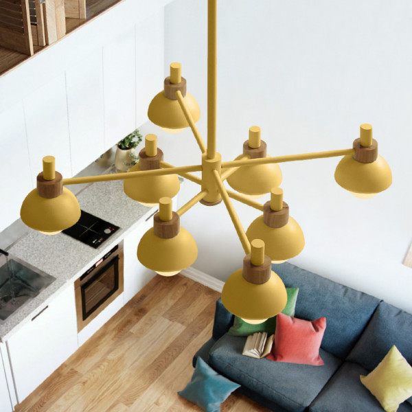 Люстра на штанге FANTA A 4 lights Yellow от ImperiumLoft