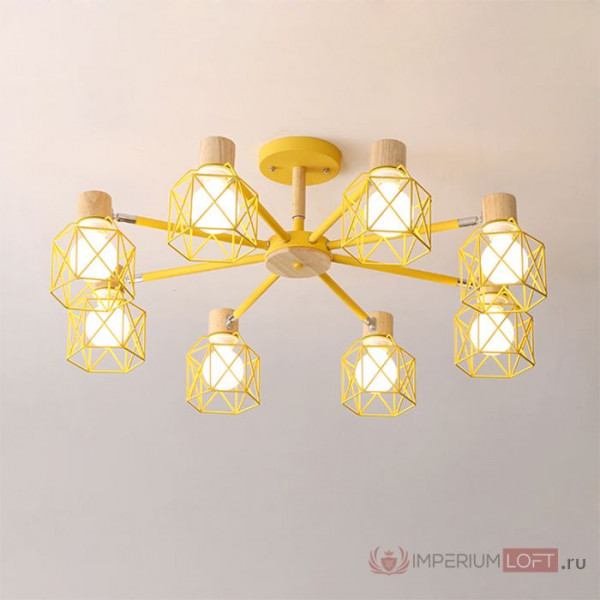 Потолочная люстра CORF B3 Yellow 3 lamps от ImperiumLoft