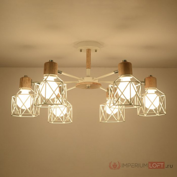 Потолочная люстра CORF B3 Yellow 5 lamps от ImperiumLoft