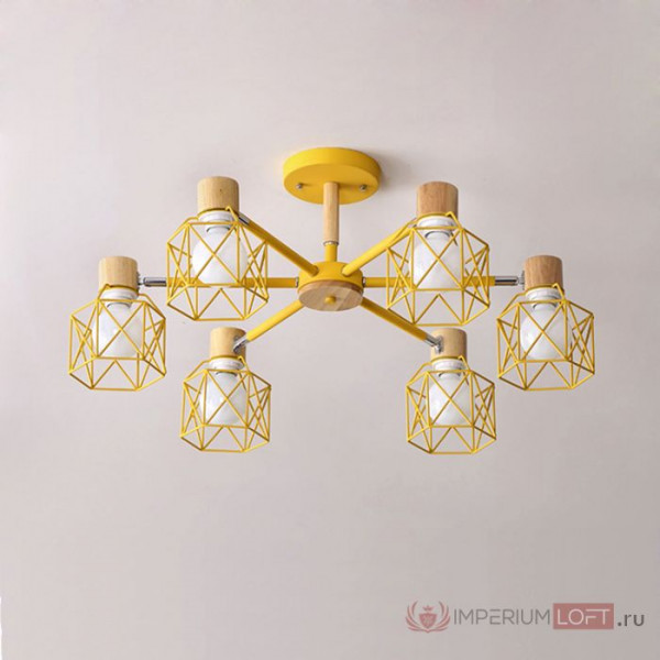 Потолочная люстра CORF B3 Yellow 6 lamps от ImperiumLoft