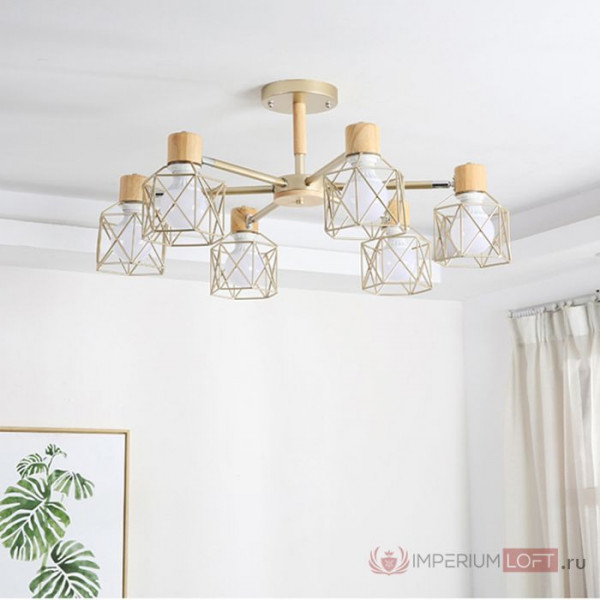 Потолочная люстра CORF B3 Yellow 8 lamps от ImperiumLoft