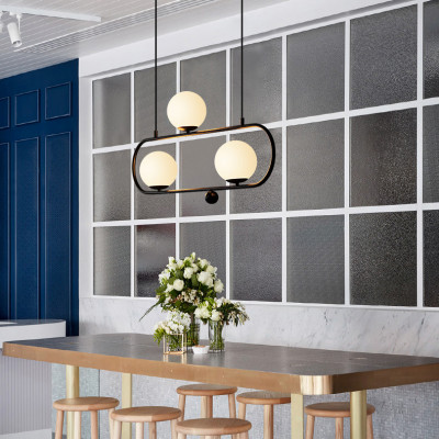 Подвесной реечный светильник HOOP L90 Black