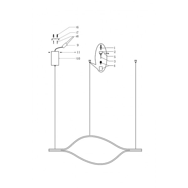 Подвесной светодиодный Светильник Tape Light L100 от ImperiumLoft