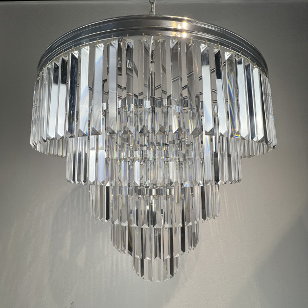 Люстра RH 1920s Odeon Clear Glass Fringe Chandelier D80 chrome от ImperiumLoft