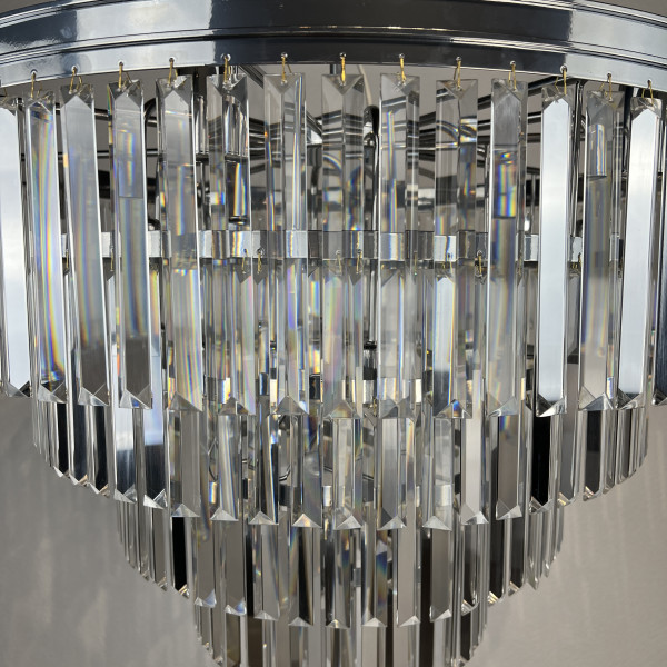 Люстра RH 1920s Odeon Clear Glass Fringe Chandelier D80 chrome от ImperiumLoft