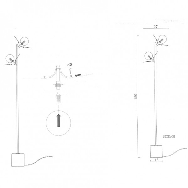 Торшер MATISSE FL 3 White от ImperiumLoft