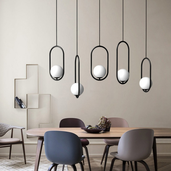 Подвесной светильник Matthew McCormick hoop 50 Black MILA Pendant от ImperiumLoft