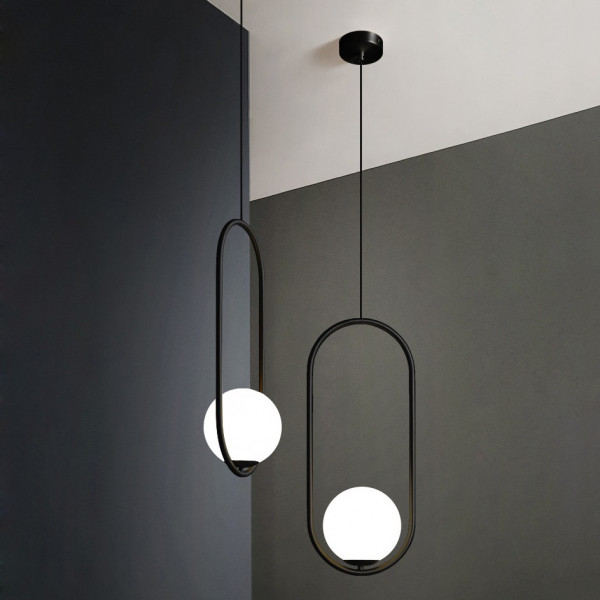 Подвесной светильник Matthew McCormick hoop 50 Black MILA Pendant от ImperiumLoft