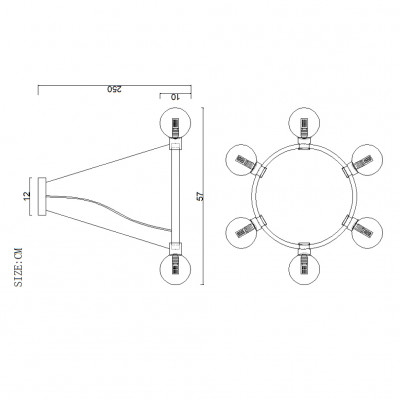 Подвесная люстра FLAMB D57