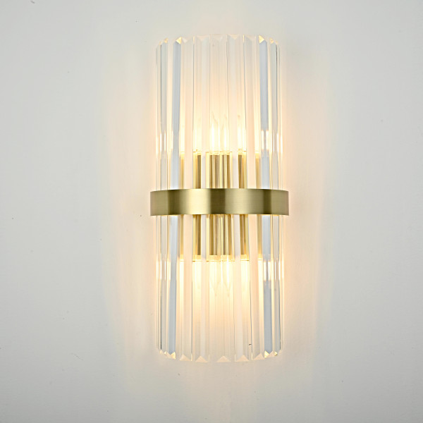 Бра Odeon Clear Glass Gold metal Wall Lamp от ImperiumLoft