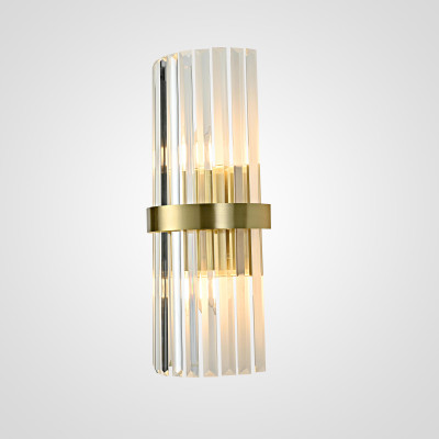 Бра Odeon Clear Glass Gold metal Wall Lamp