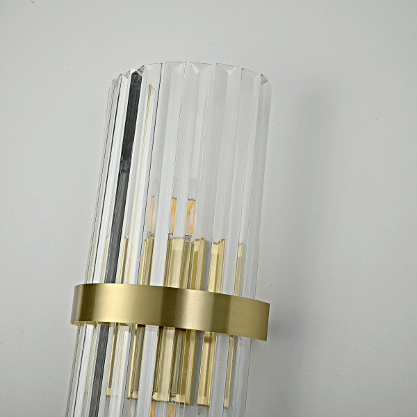 Бра Odeon Clear Glass Gold metal Wall Lamp от ImperiumLoft