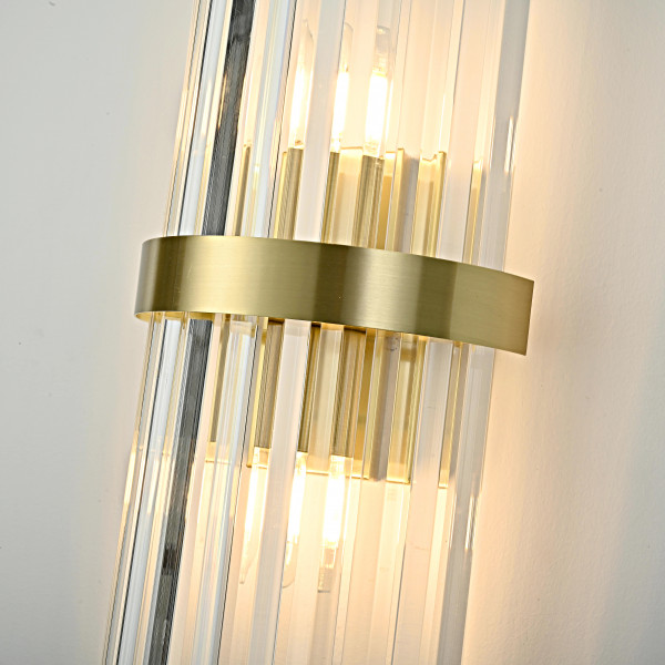 Бра Odeon Clear Glass Gold metal Wall Lamp от ImperiumLoft