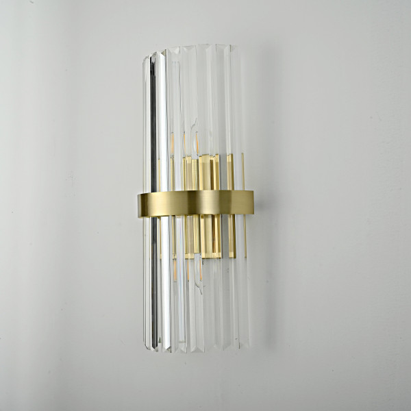 Бра Odeon Clear Glass Gold metal Wall Lamp от ImperiumLoft