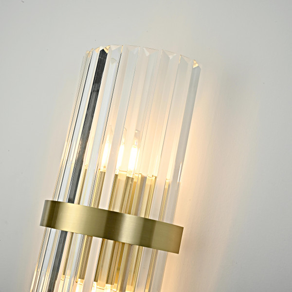 Бра Odeon Clear Glass Gold metal Wall Lamp от ImperiumLoft