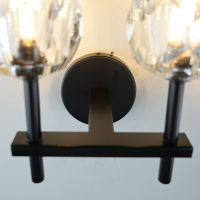 Бра Boule de Cristal Double Sconce Brass Черный