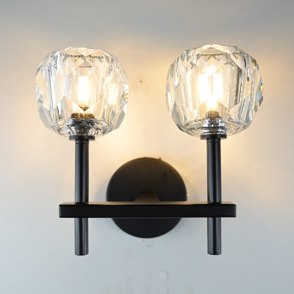 Бра Boule de Cristal Double Sconce Brass Черный от ImperiumLoft