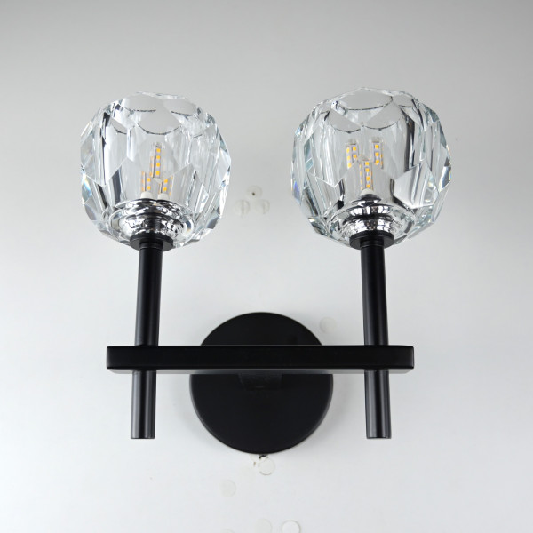 Бра Boule de Cristal Double Sconce Brass Черный от ImperiumLoft