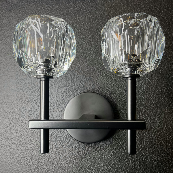 Бра Boule de Cristal Double Sconce Brass Черный от ImperiumLoft