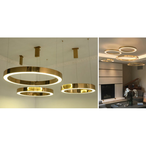 Люстра Light Ring Horizontal D60 Золото от ImperiumLoft