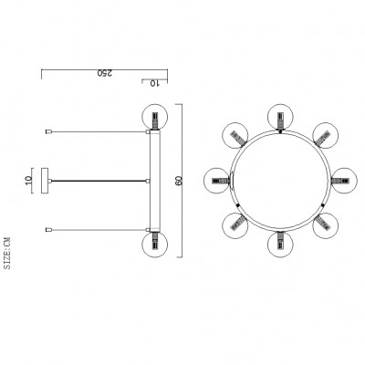 Подвесная люстра DESTINY CH D60
