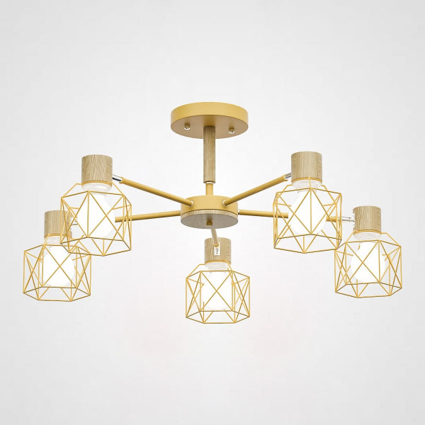 Потолочная люстра CORF B3 Yellow 5 lamps от ImperiumLoft