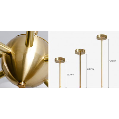 Люстра на штанге Cherry Bomb 16 balls Gold