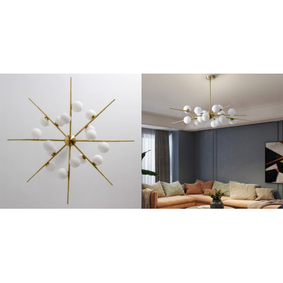 Люстра на штанге Cherry Bomb 16 balls Gold