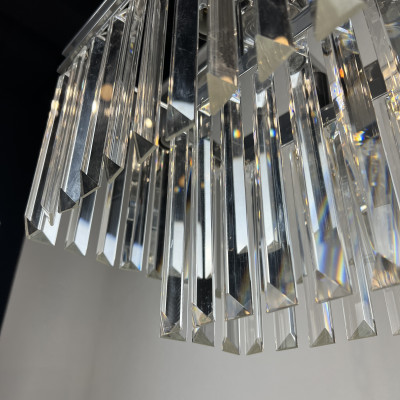 Подвесная люстра RH 1920S ODEON CLEAR GLASS FRINGE chrome