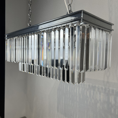 Подвесная люстра RH 1920S ODEON CLEAR GLASS FRINGE chrome