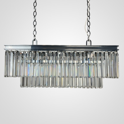 Люстра RH 1920S ODEON CLEAR GLASS FRINGE chrome