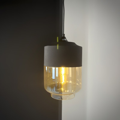 Подвесной светильник NORD A D18 Black/Amber