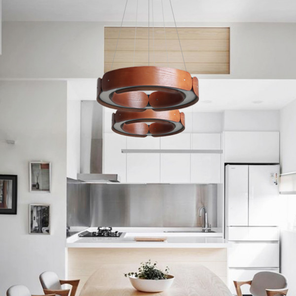 Подвесной кольцевой светильник RANGE 1 D55 Light wood от ImperiumLoft