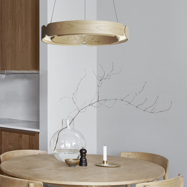 Подвесной кольцевой светильник RANGE 1 D55 Light wood от ImperiumLoft