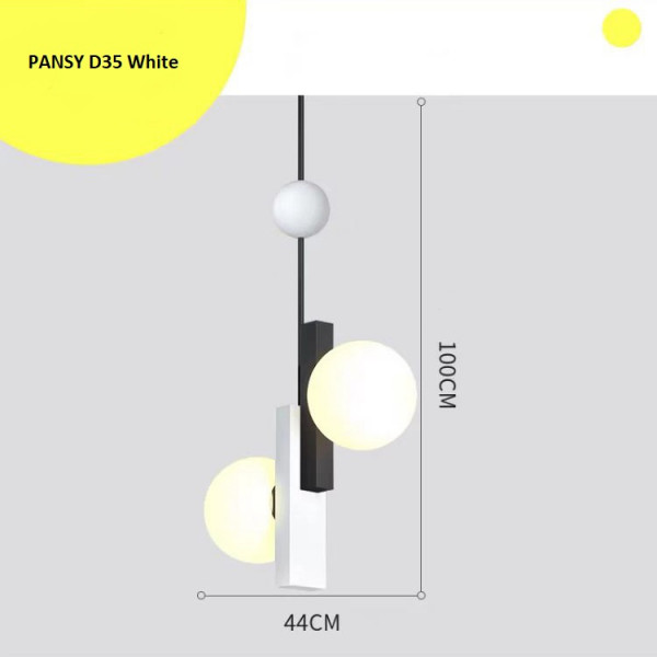 Подвесной светильник PANSY C D44 White от ImperiumLoft