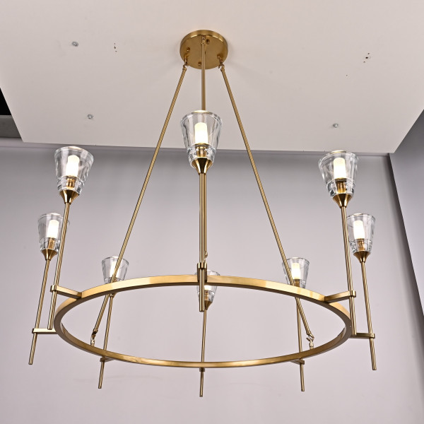 Люстра TORCHE DE VERRE Round Chandelier 8 от ImperiumLoft