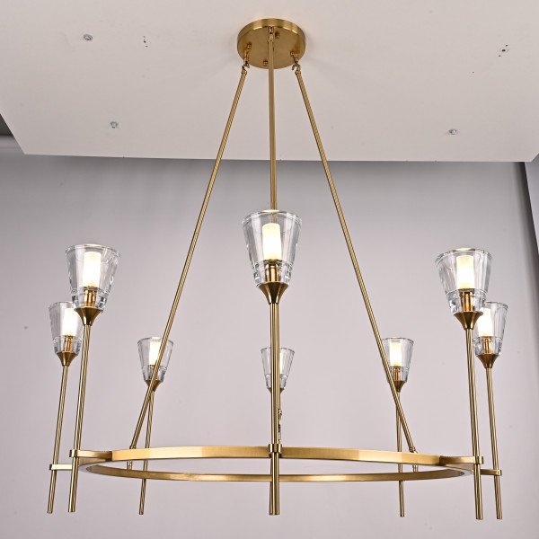 Люстра TORCHE DE VERRE Round Chandelier 8 от ImperiumLoft