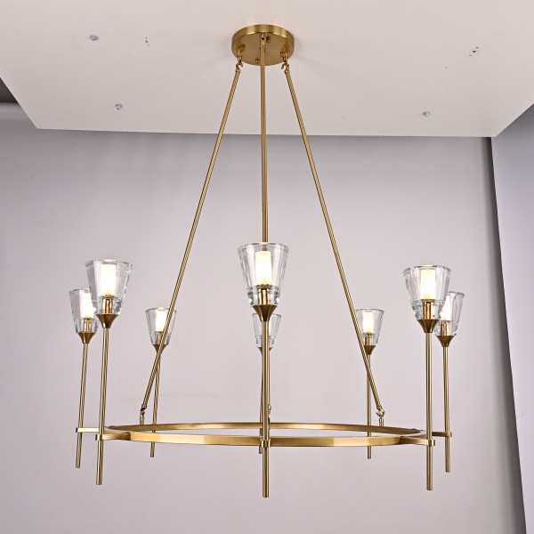 Люстра TORCHE DE VERRE Round Chandelier 8 от ImperiumLoft