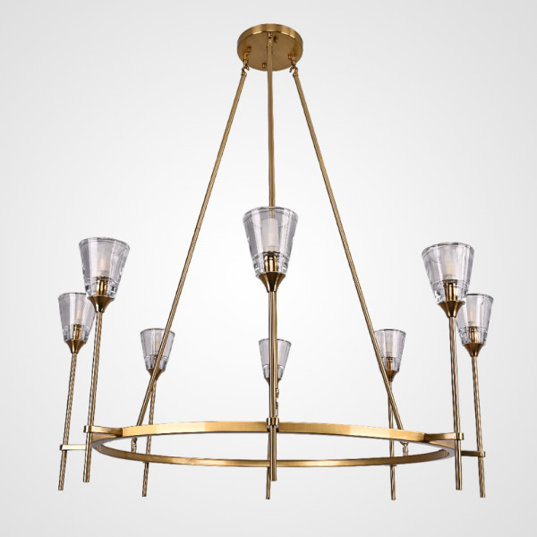 Люстра TORCHE DE VERRE Round Chandelier 8 от ImperiumLoft