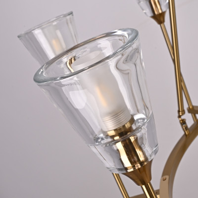 Люстра на штанге TORCHE DE VERRE Round Chandelier 8