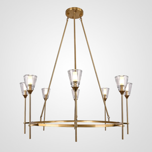 Люстра TORCHE DE VERRE Round Chandelier 8 от ImperiumLoft