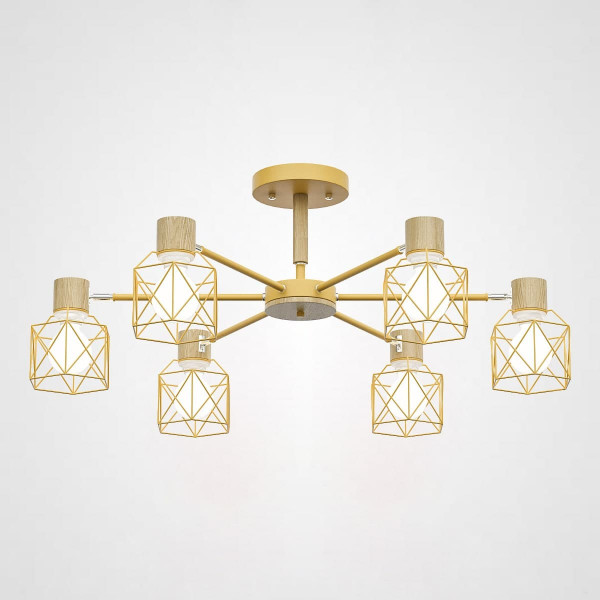 Потолочная люстра CORF B3 Yellow 6 lamps от ImperiumLoft