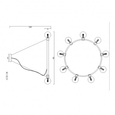 Подвесная люстра FLAMB D82