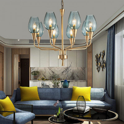 Подвесная дизайнерская люстра Viola 10 Прозрачный