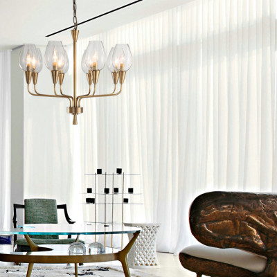 Подвесная дизайнерская люстра Viola 10 Прозрачный