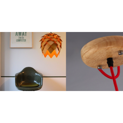 Подвесной светильник Crimea Pine Cone natural wood D40