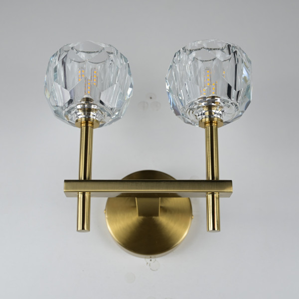 Бра Boule de Cristal Double Sconce Brass от ImperiumLoft