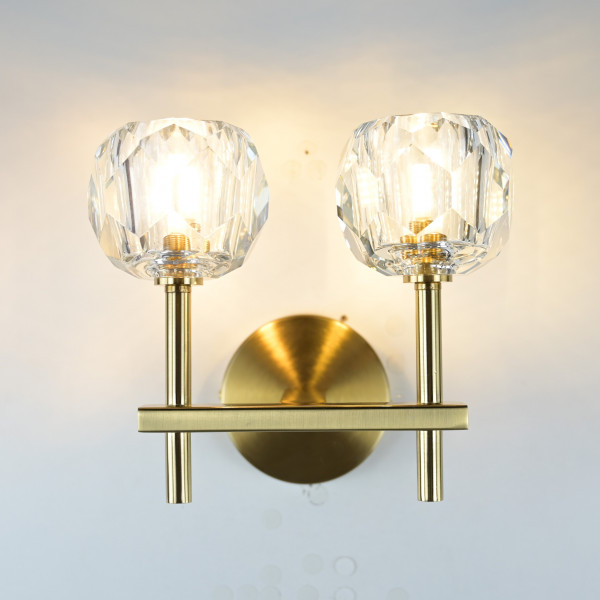 Бра Boule de Cristal Double Sconce Brass от ImperiumLoft